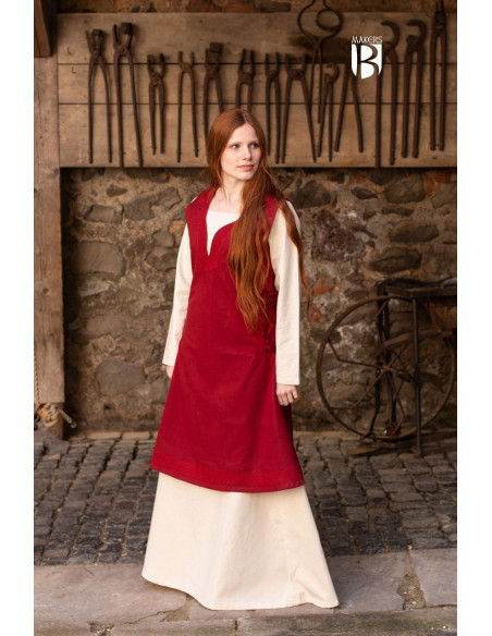Robe médiévale Lannion, rouge