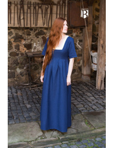 Robe médiévale Frideswinde, bleu