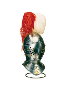 Casque médiéval avec plume, Marto