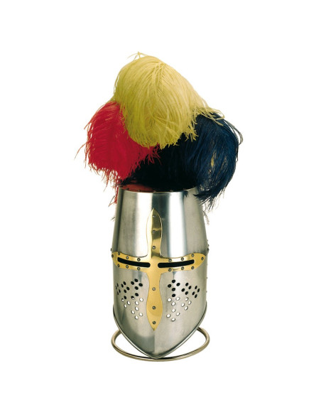 Casque templier à plumes, Marto Casque templier à plumes, Marto