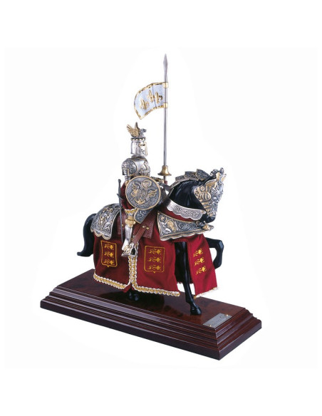 Cheval Armure Dragon Casque Argent
