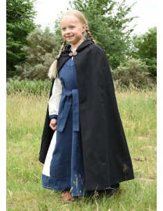 Cape médiévale pour enfants, noire 2