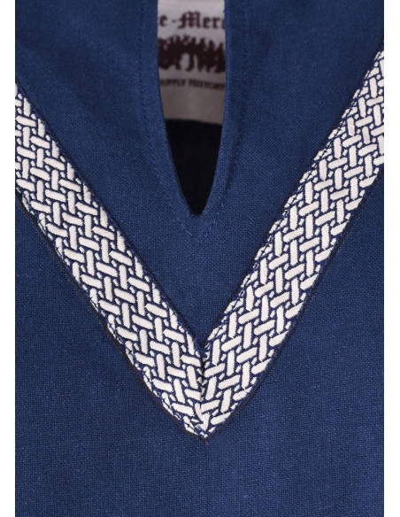 Tunique médiévale bleue Ailrik