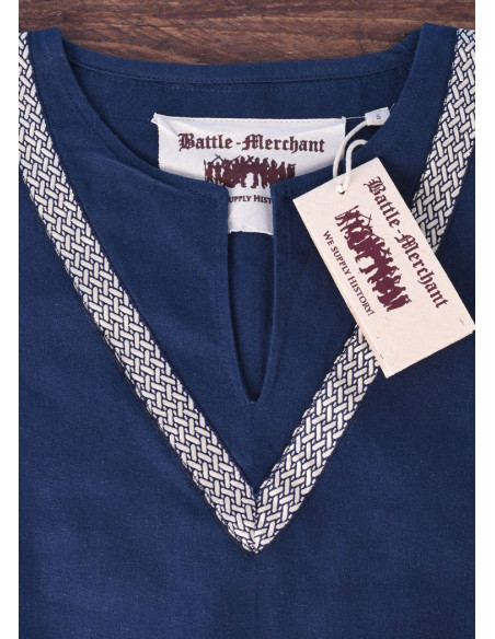 Tunique médiévale bleue Ailrik