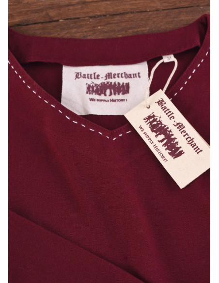 Tunique médiévale à manches longues Askur, rouge