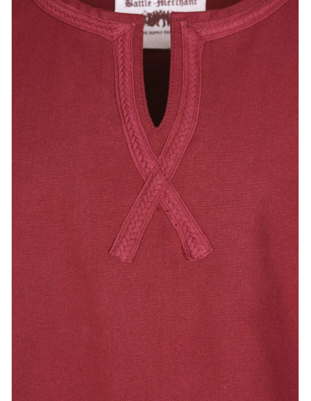 Tunique médiévale longue Albrecht, rouge