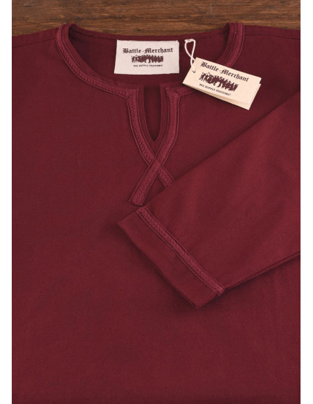 Tunique médiévale longue Albrecht, rouge