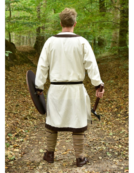 Tunique médiévale longue Vallentin, blanche