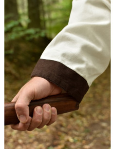 Tunique médiévale longue Vallentin, blanche