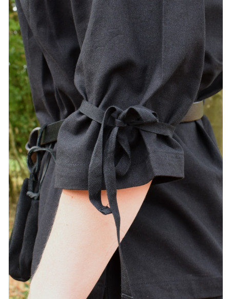 Chemisier médiéval femme Birga, noir