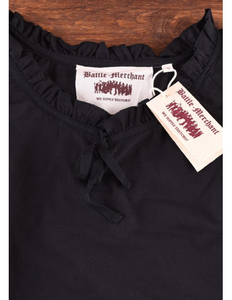 Chemisier médiéval femme Birga, noir