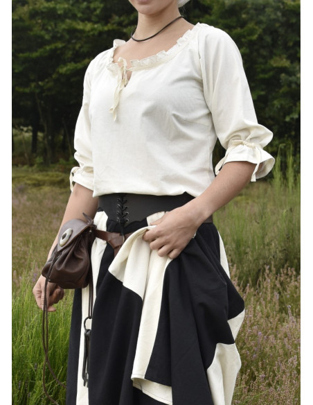 Chemisier médiéval femme Birga, blanc