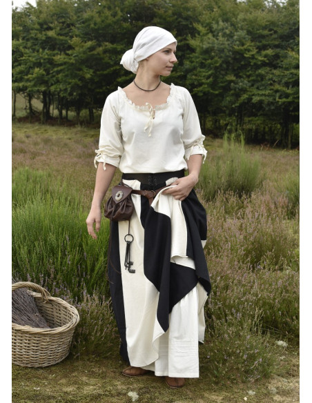 Chemisier médiéval femme Birga, blanc
