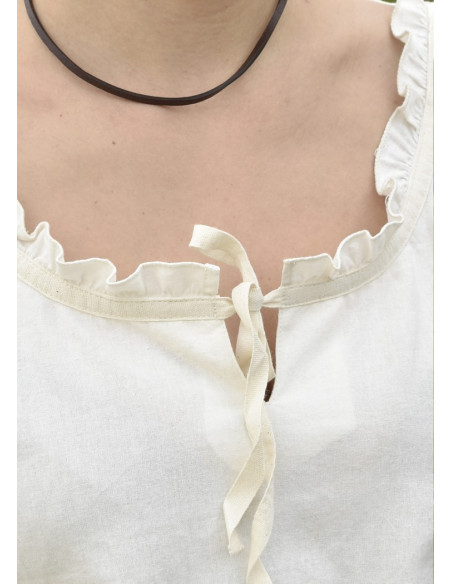 Chemisier médiéval femme Birga, blanc