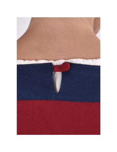 Gudrun robe médiévale, rouge-bleu