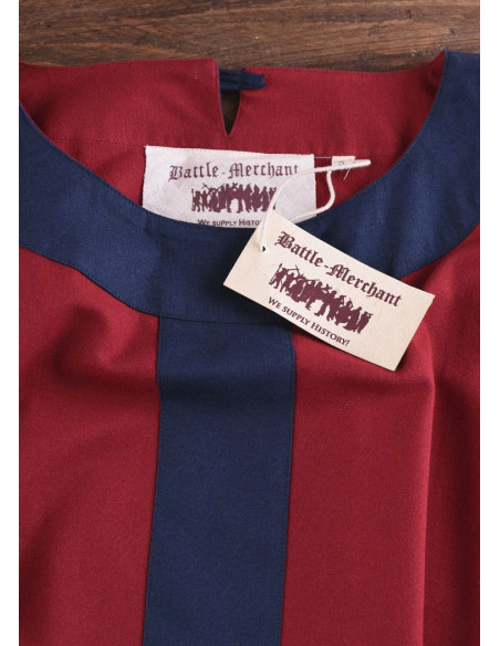 Gudrun robe médiévale, rouge-bleu