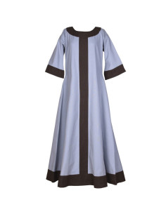 Robe médiévale Gudrun, gris-marron