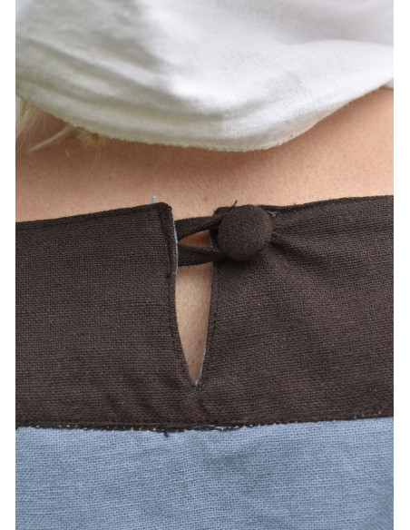 Robe médiévale Gudrun, gris-marron