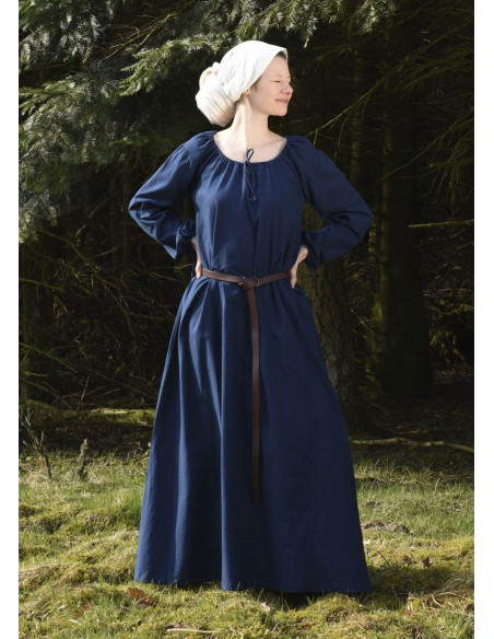 Robe médiévale Ana, bleu