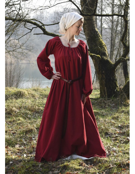 Robe médiévale Ana, rouge
