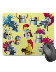 Tapis de souris rectangulaire Casques historiques (23,5 x 19,5 cm)