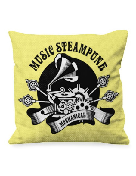 Coussin Design Musique SteamPunk Coussin Design Musique SteamPunk