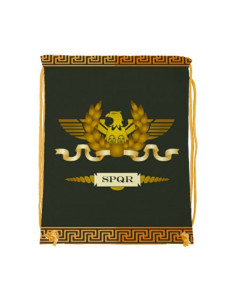 Sac à dos à cordon Légion Romaine SPQR (34x42 cms.)