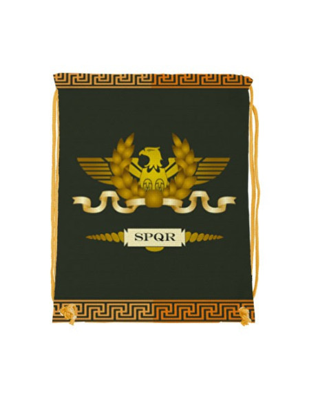 Sac à dos à cordon Légion Romaine SPQR (34x42 cms.)