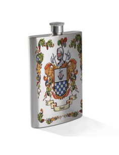 Flacon personnalisé avec blason héraldique de 1 nom de famille