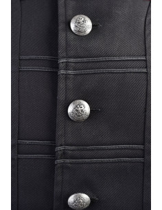 Redingote pirate Enigo, noir 2
