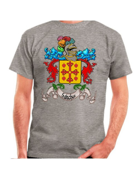 T-shirt personnalisé avec blason héraldique 1 nom de famille
