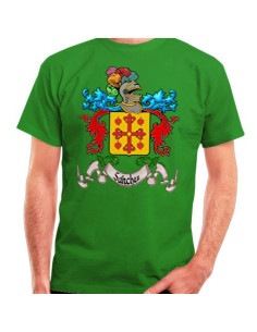 T-shirt personnalisé Bouclier héraldique 1 Nom de famille