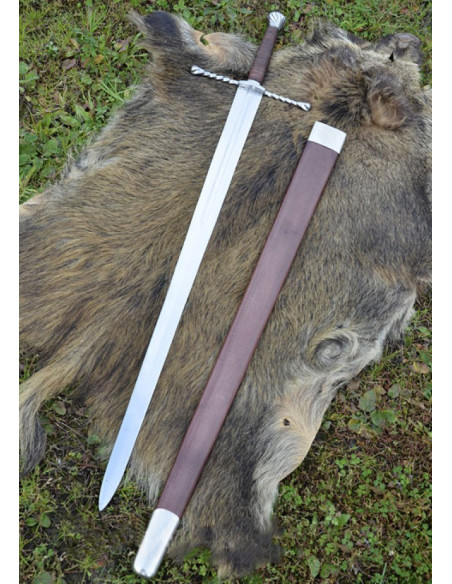 Épée bâtarde avec fourreau, fonctionnelle