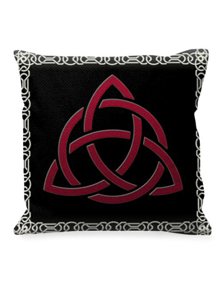 Coussin avec Celtic Trisqueta, symbole de la Divinité Féminine
