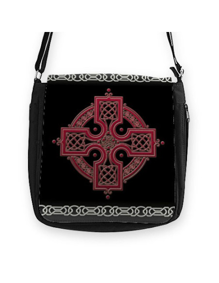 Sac noir Celtic Trisqueta (26x26 cms.)
