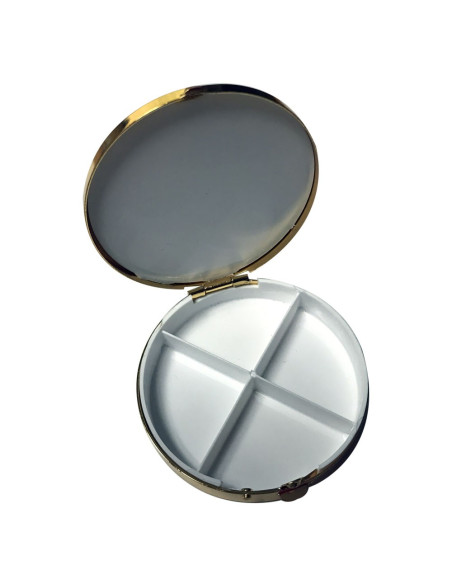 Pilulier Oiseaux Damasquinado, 4 cloisons