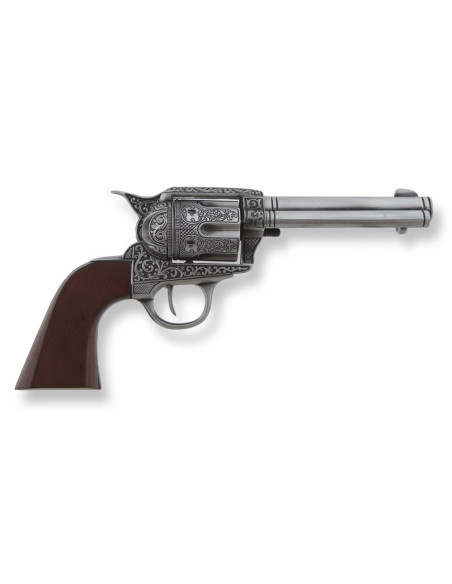 Revolver Colt 45 PeaceMaker décoré, 27 cm.