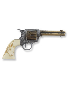 Revolver Colt 45 PeaceMaker, poignée buffalo, 27 cm.