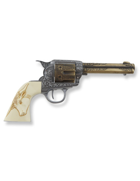 Revolver Colt 45 PeaceMaker, poignée buffalo, 27 cm.
