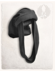 Chapeau médiéval Rafael en noir, unisexe