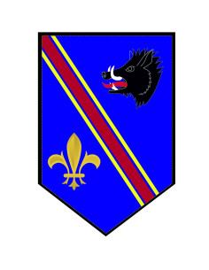 Bannière Médiévale de Sanglier à la Fleur de Lys