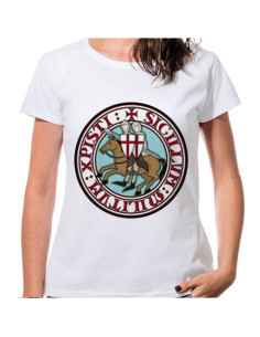 T-shirt Femme Blanc Templiers, manches courtes