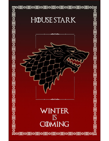 Bannière Game of Thrones Maison Stark (75x115 cms.)