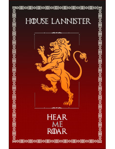 Bannière Game of Thrones Maison Lannister (75x115 cm.)
