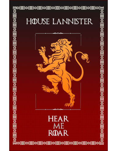 Bannière Game of Thrones Maison Lannister (75x115 cms.)