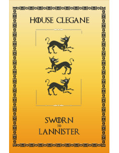 Bannière Game of Thrones Maison Clegane (75x115 cms.)