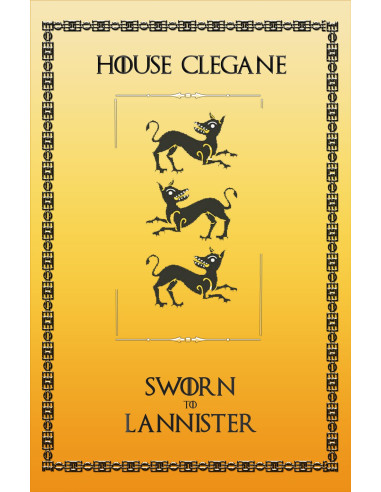 Bannière Game of Thrones Maison Clegane (75x115 cms.)