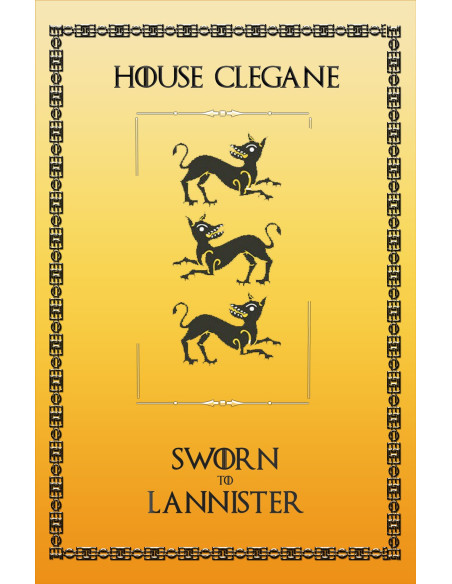 Bannière Game of Thrones Maison Clegane (75x115 cms.)