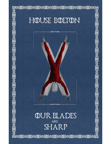 Bannière Game of Thrones Maison Bolton (75x115 cms.)
