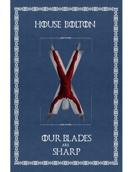 Bannière Game of Thrones Maison Bolton (75x115 cms.)